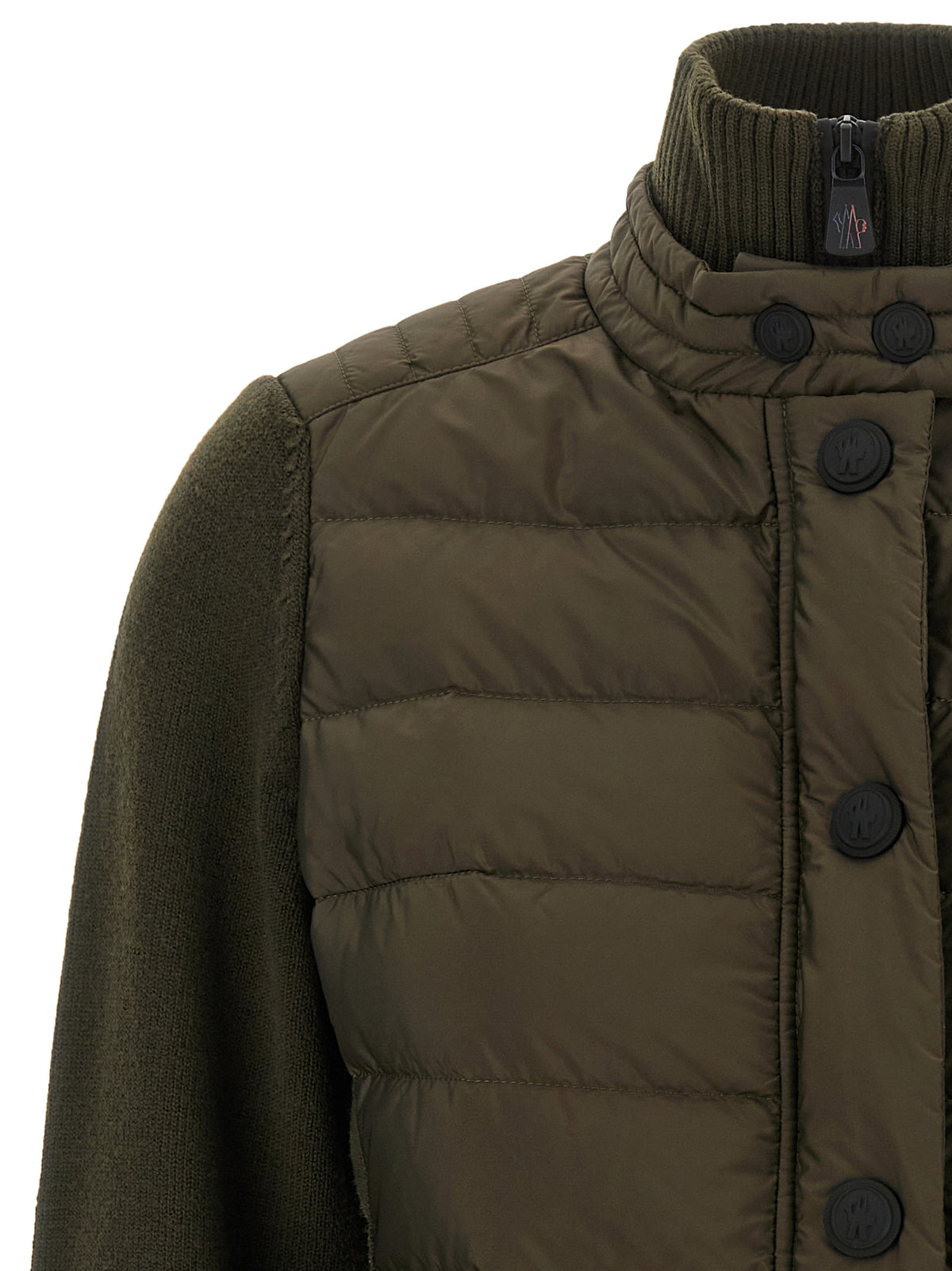 Moncler Grenoble Zweifarbige Polyamid-Strickjacke