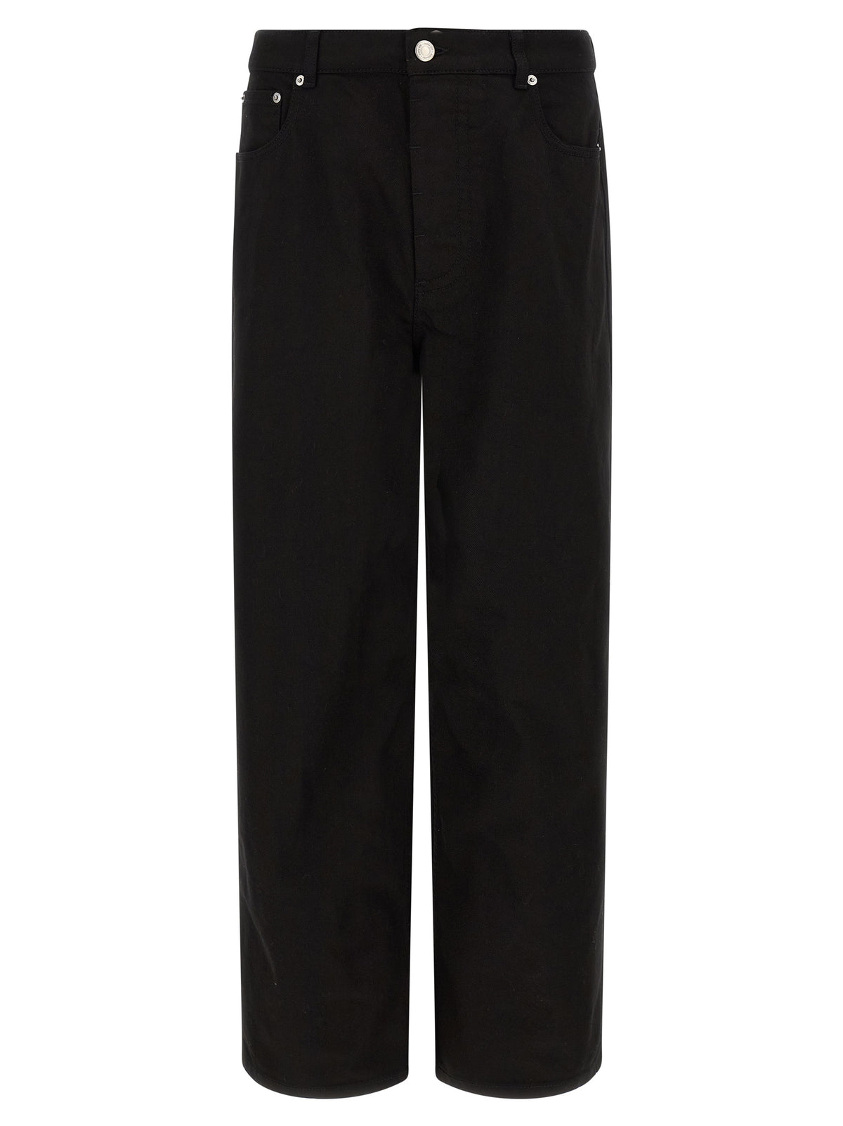 Ami Paris Schwarze Baumwolljeans im Relaxed Fit