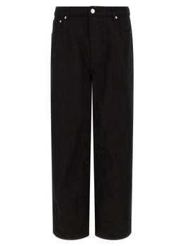 Ami Paris Schwarze Baumwolljeans im Relaxed Fit