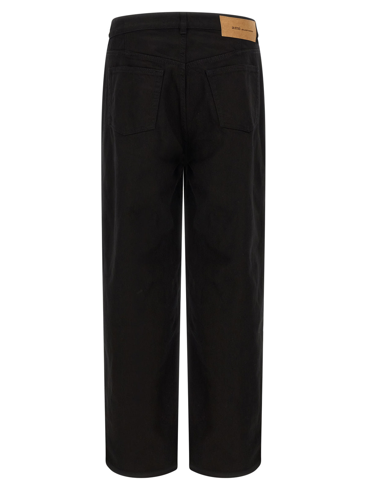 Ami Paris Schwarze Baumwolljeans im Relaxed Fit