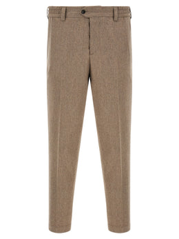 PT Torino Beige Virgin Wool Casual Pants
