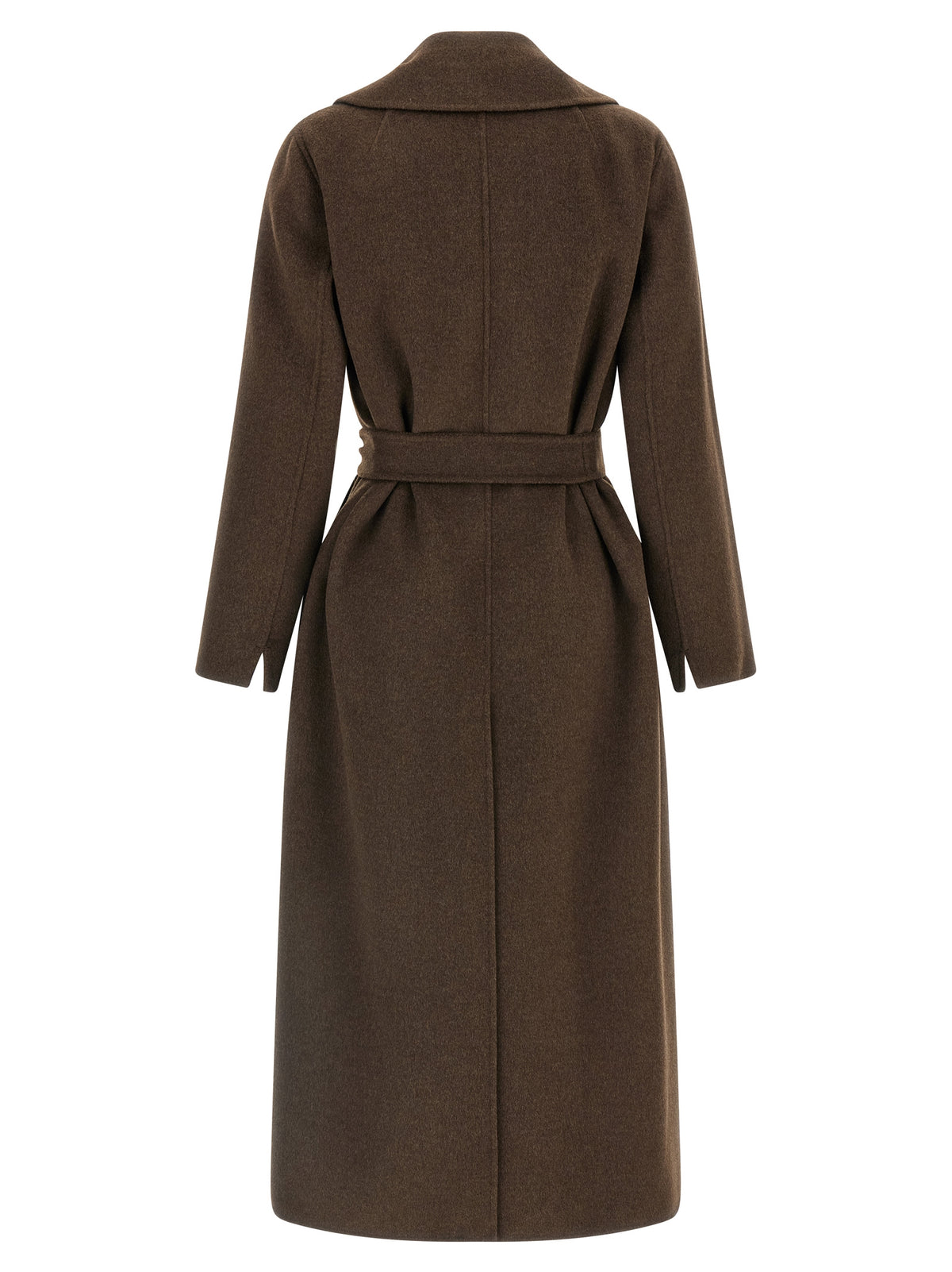 'S Max Mara Mantel aus reiner Schurwolle in Braun