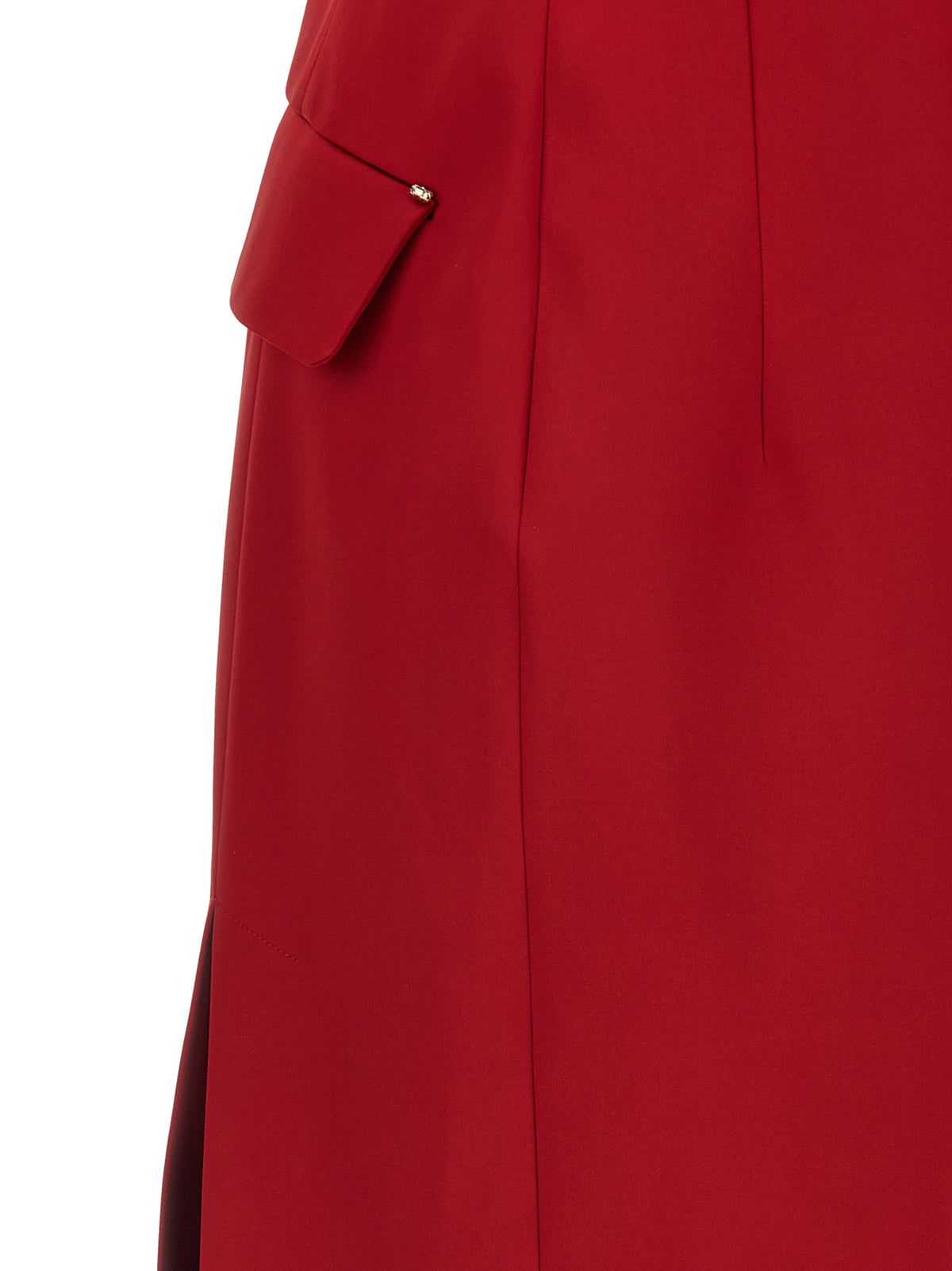 Sportmax Rotes Midikleid aus Acetat