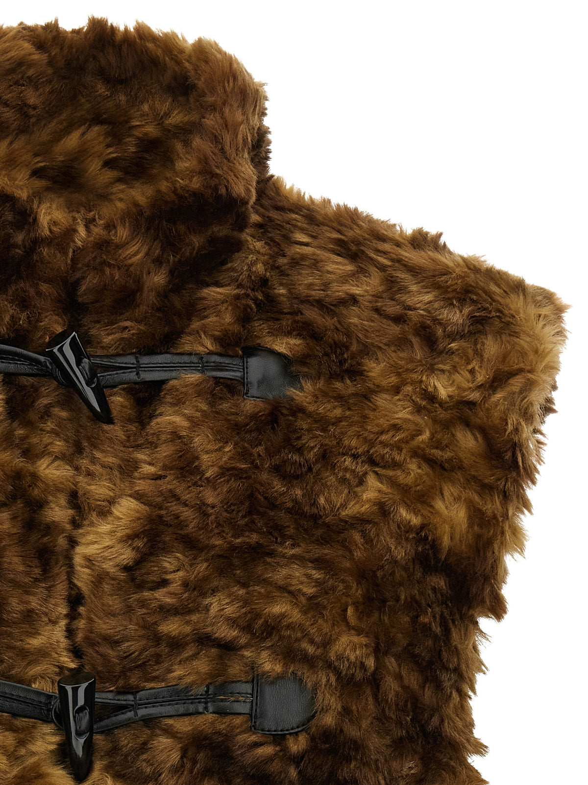 Isabel Marant Étoile Braune Marabou-Weste ohne Ärmel