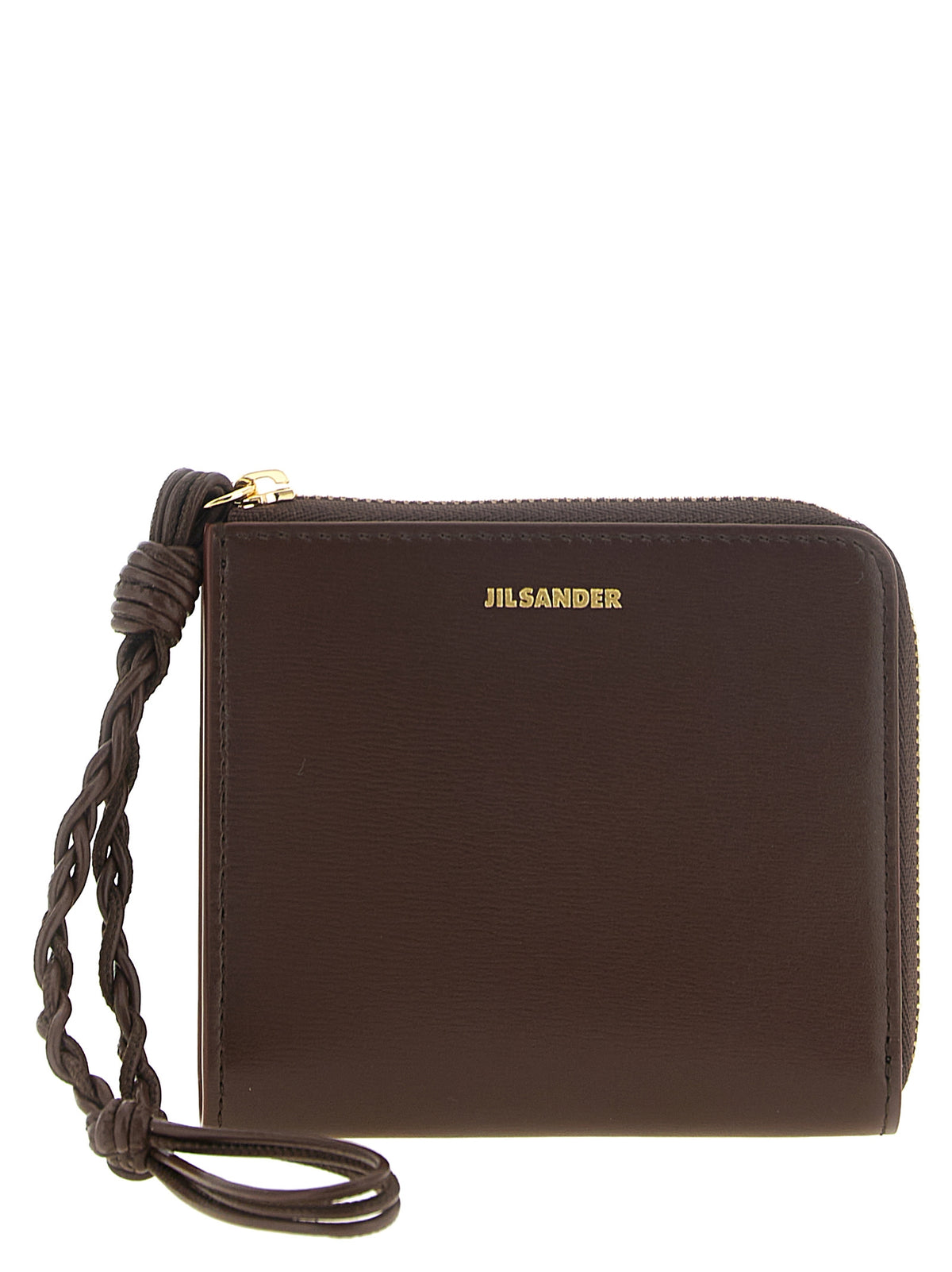 Jil Sander Braun Kalbsleder Kartenetui
