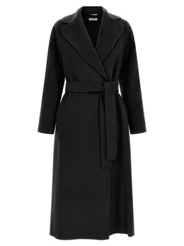 'S Max Mara Schwarzer Wollmantel