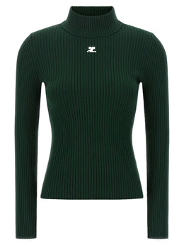 Courrèges Zweifarbige Viskose-Strickjacke