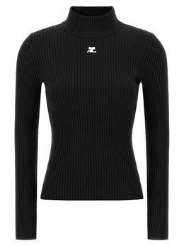 Courrèges Schwarzer Cardigan aus Viskose