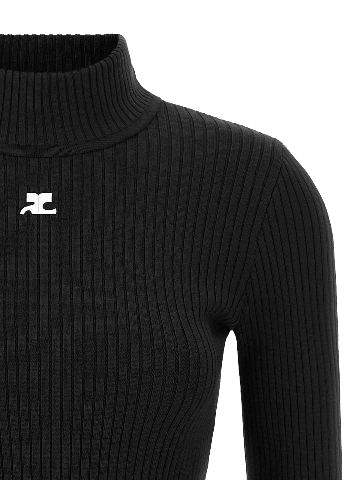 Courrèges Schwarzer Cardigan aus Viskose