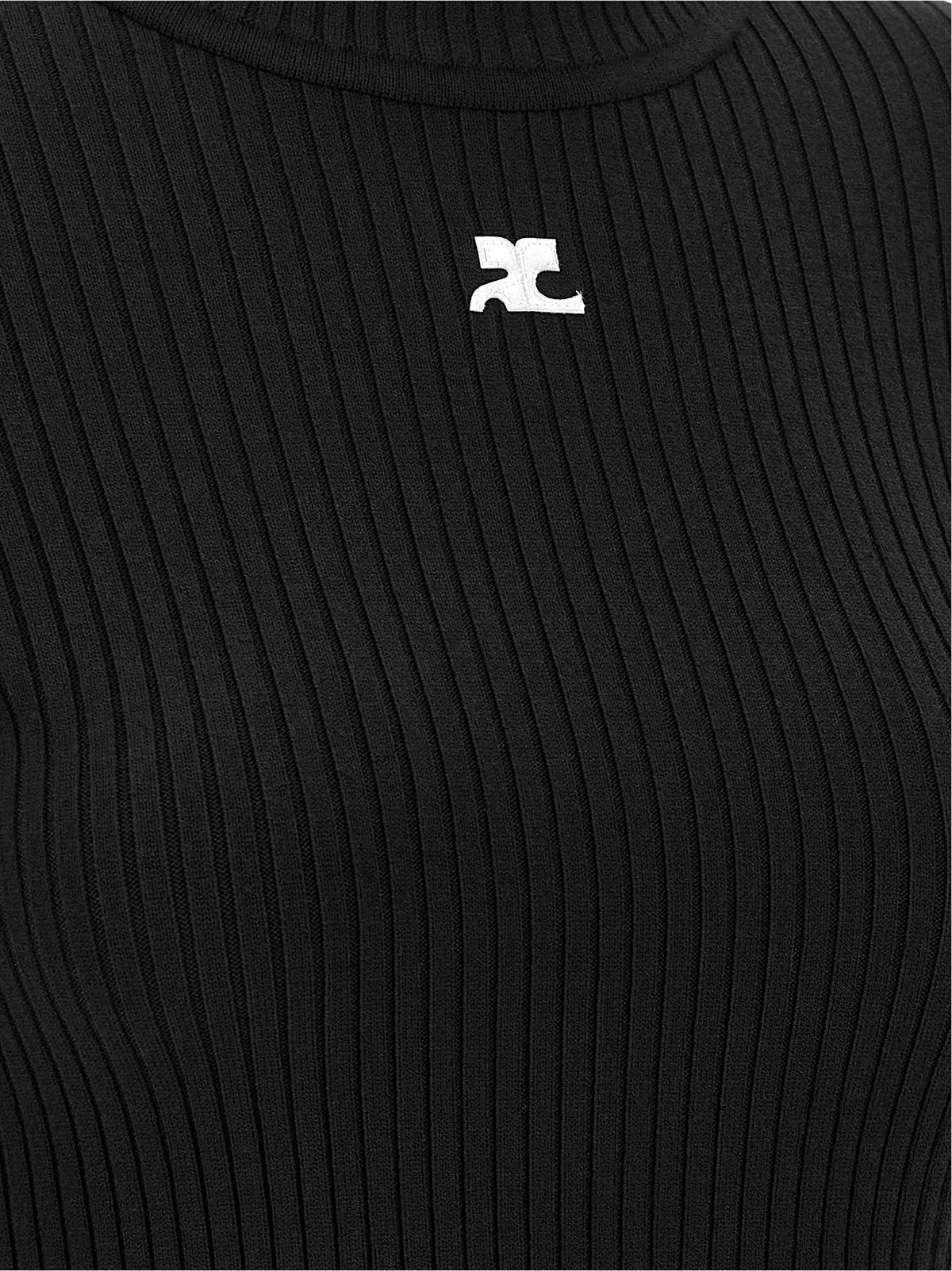 Courrèges Schwarzer Cardigan aus Viskose