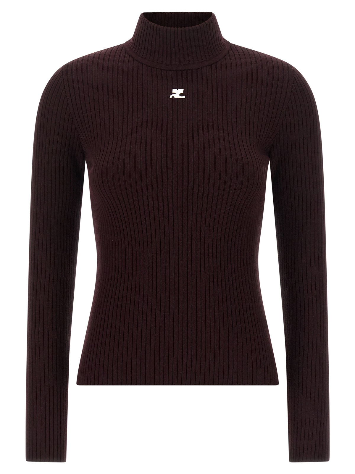 Courrèges Bordeaux Viskose Sweatshirt