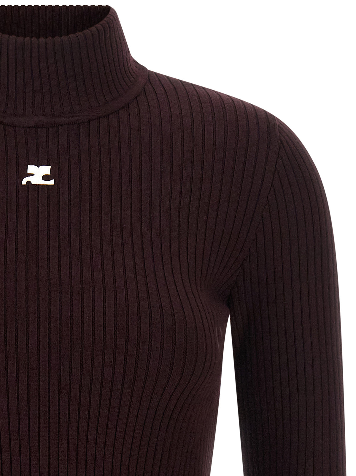 Courrèges Bordeaux Viskose Sweatshirt