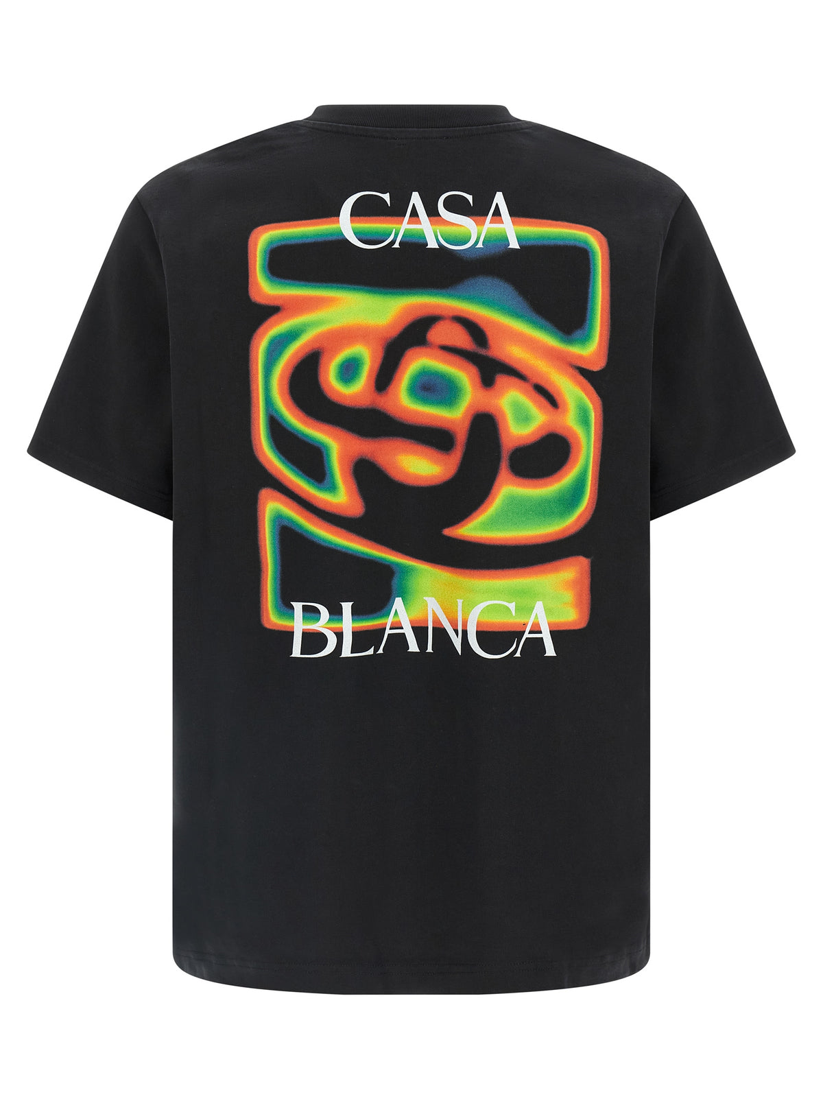 Casablanca Schwarzes Bio-Baumwoll-T-Shirt