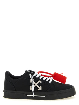 Off-White Zweifarbige Low-Top-Sneaker aus Baumwolle