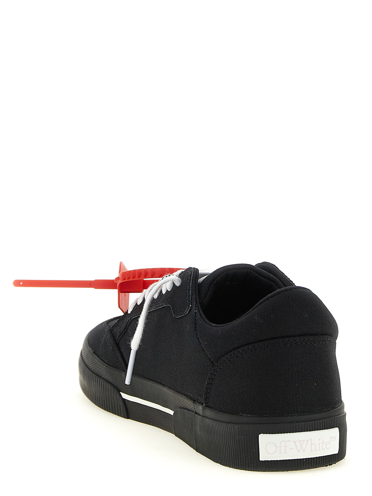 Off-White Zweifarbige Low-Top-Sneaker aus Baumwolle