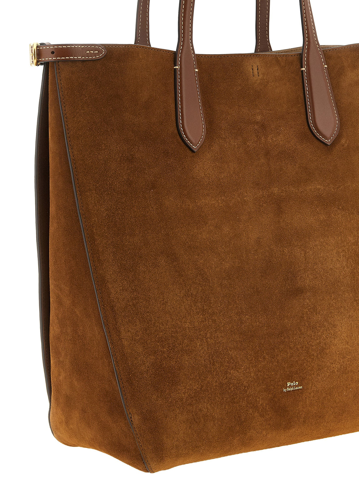 Polo Ralph Lauren Braune Schultertasche aus Rindsleder