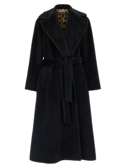 Dolce & Gabbana Schwarzer Wollmantel