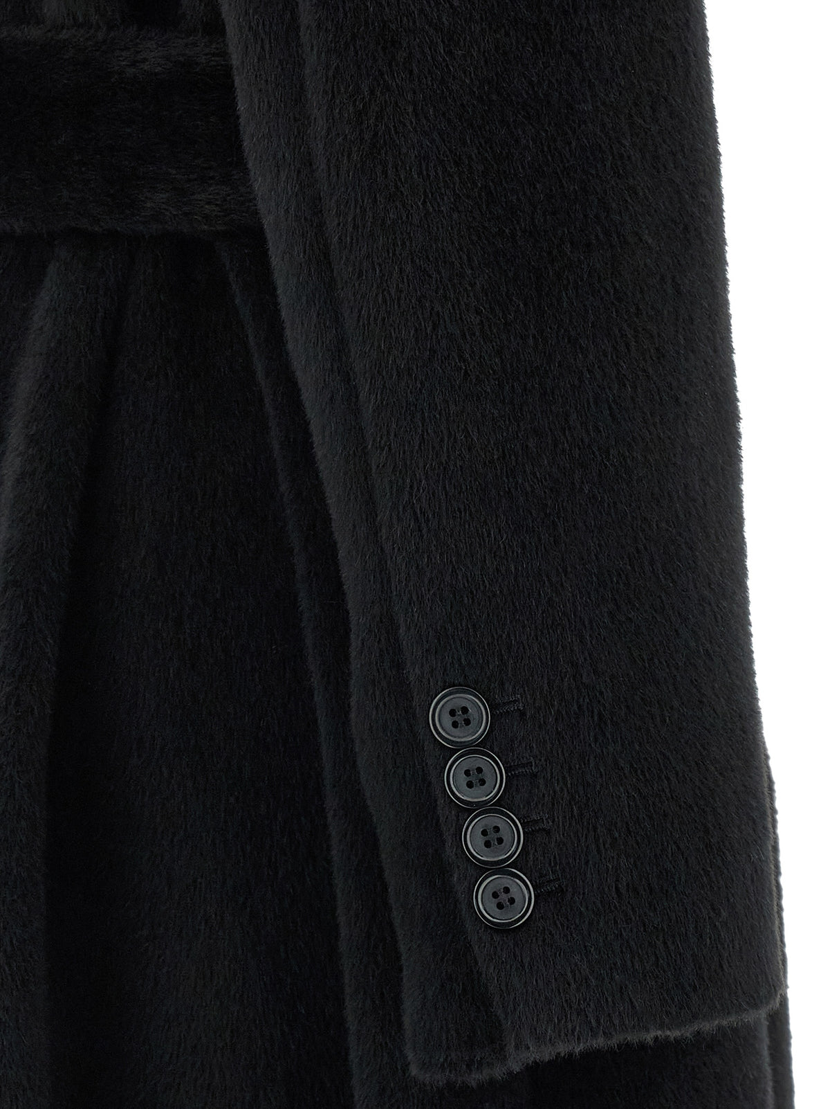 Dolce & Gabbana Schwarzer Wollmantel