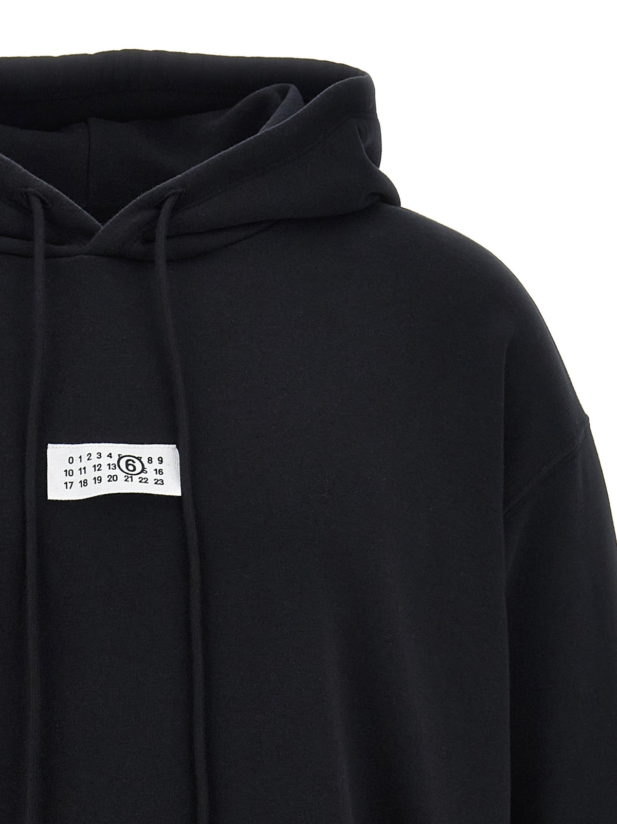MM6 Maison Margiela Schwarzer Baumwoll-Sweatshirt