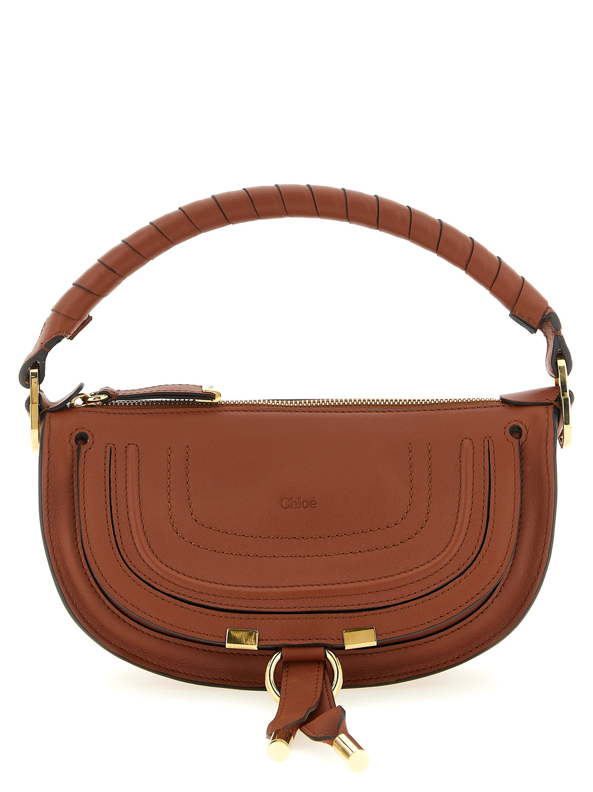 Chloé Braunes Kalbsleder Damen Crossbody Tasche