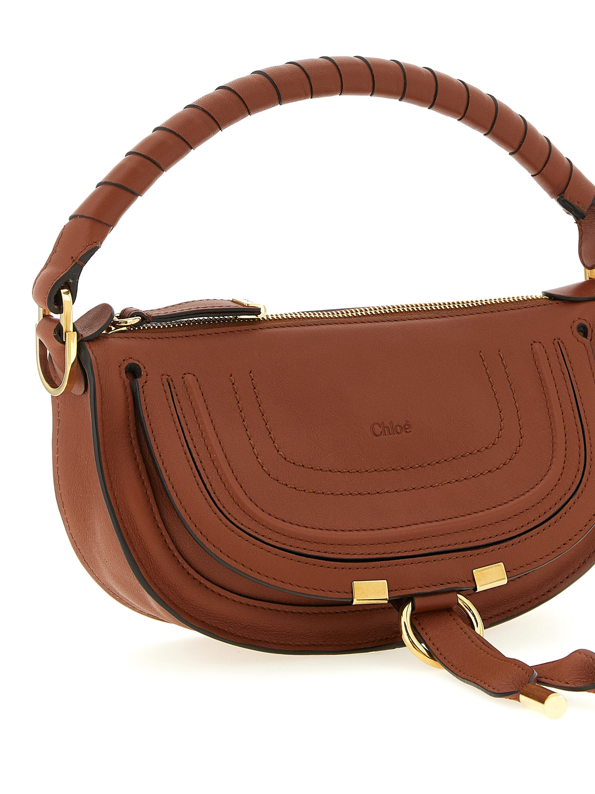 Chloé Braunes Kalbsleder Damen Crossbody Tasche