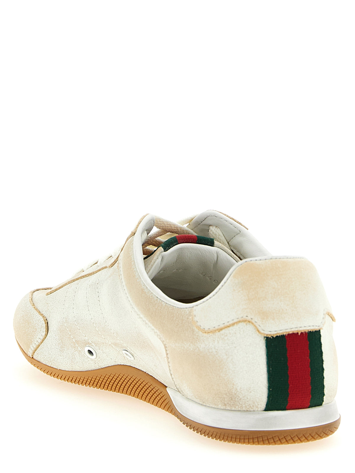 Gucci Beige Kalbsleder Low-Top-Sneaker
