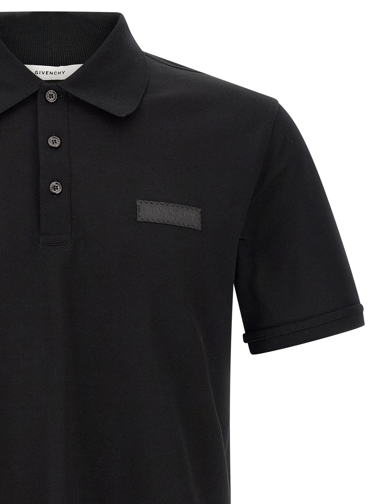 Givenchy Schwarzes Baumwoll-Poloshirt