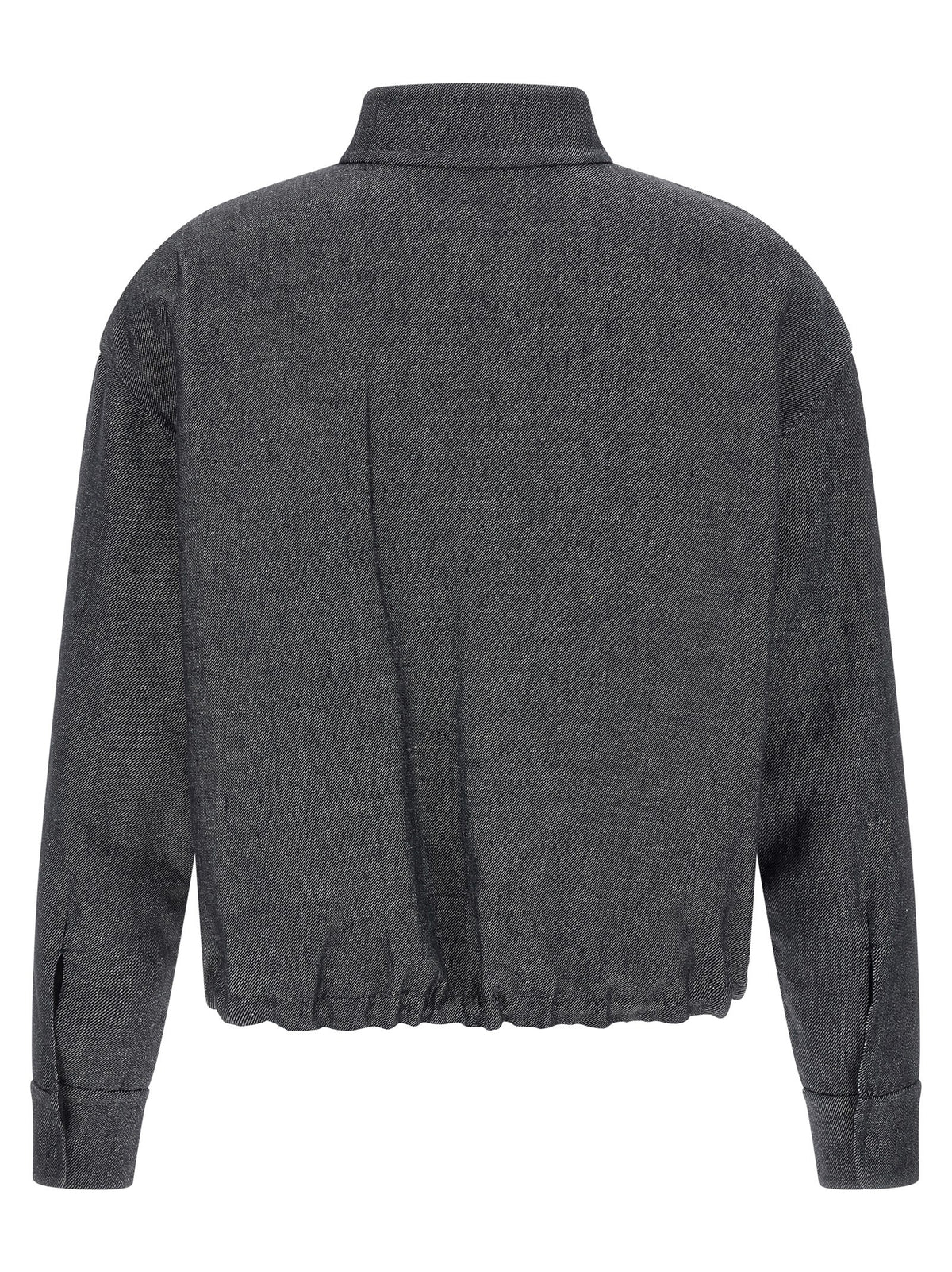 Fendi Blaue Jeansjacke aus Leinen