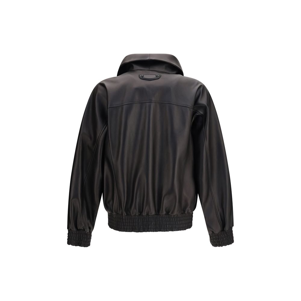 Balenciaga Schwarze Lammlederjacke Ovis Aries