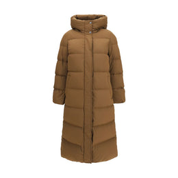 Woolrich Braune Polyamid-Jacke in voller Länge
