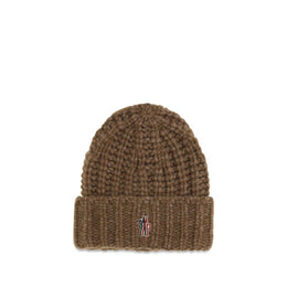 Moncler Grenoble Mütze aus brauner Alpaka-Vicugna Pacos Wolle