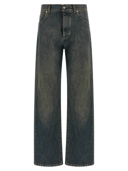 Fendi Blaue Jeans aus Baumwolle im geraden Schnitt
