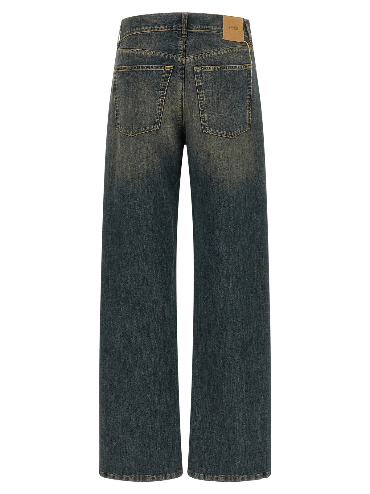 Fendi Blaue Jeans aus Baumwolle im geraden Schnitt
