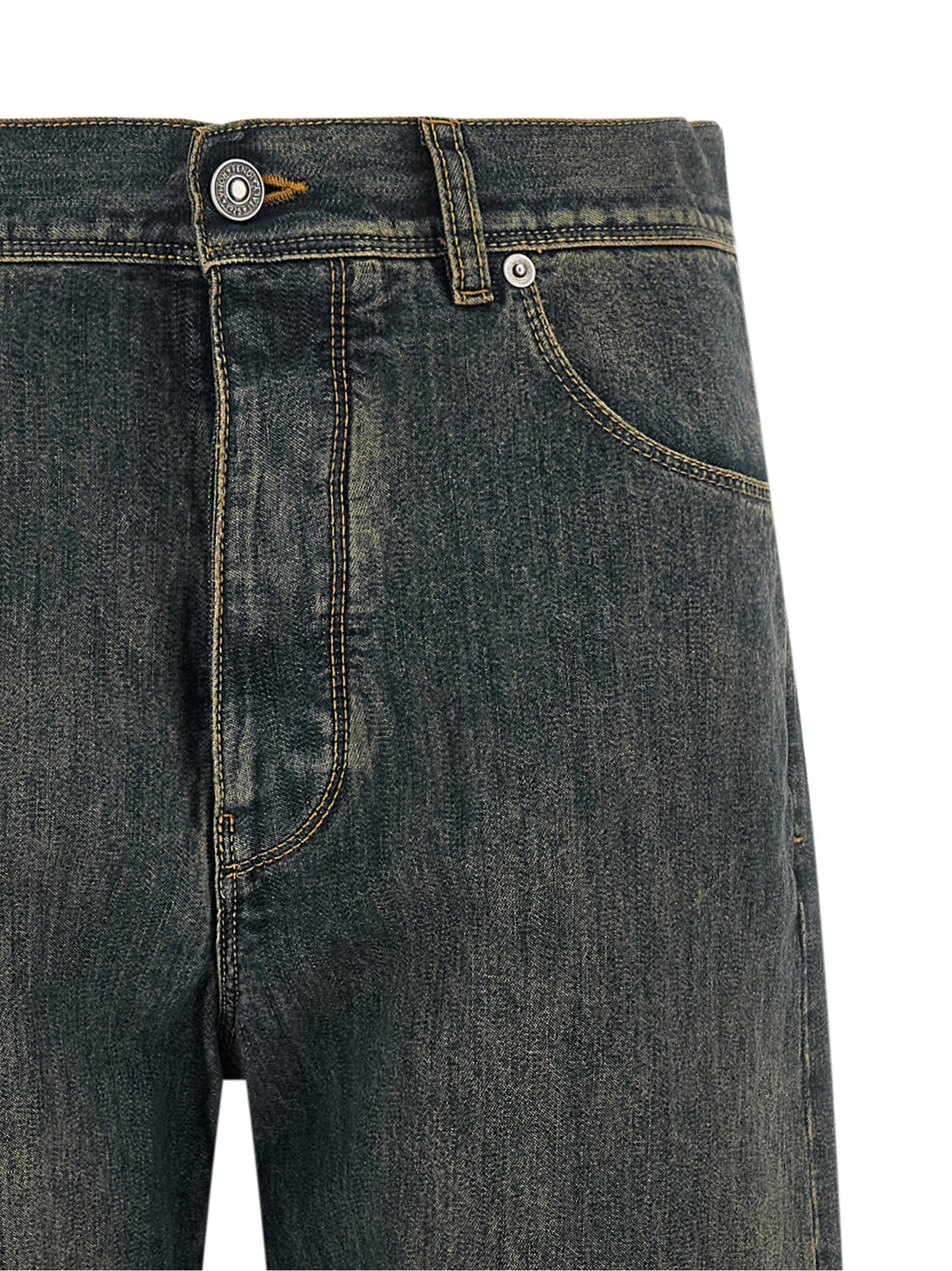 Fendi Blaue Jeans aus Baumwolle im geraden Schnitt