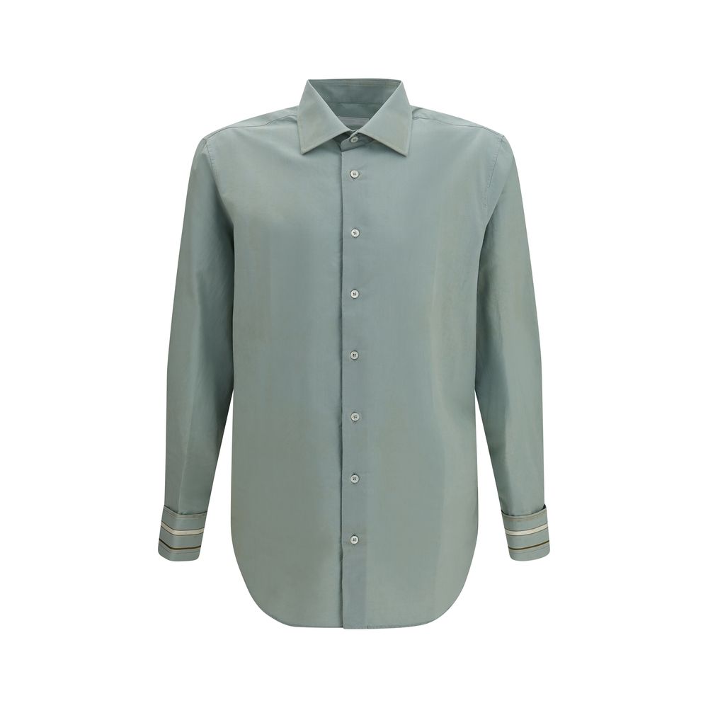 Prada Zweifarbige Baumwoll-Hemdbluse