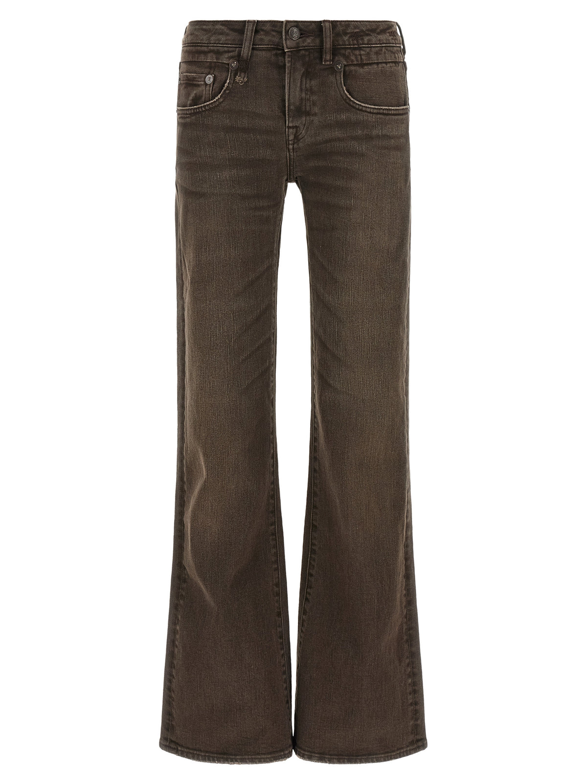 R13 Braune Baumwoll-Jeans mit Schlag