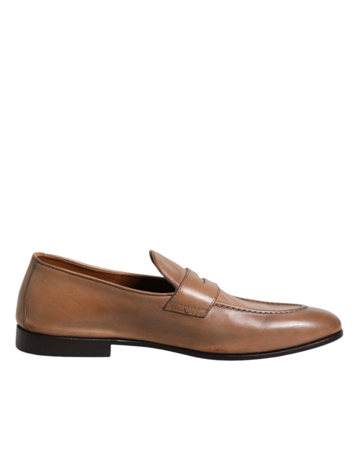Brunello Cucinelli Braune Loafer aus Leder zum Hineinschlüpfen