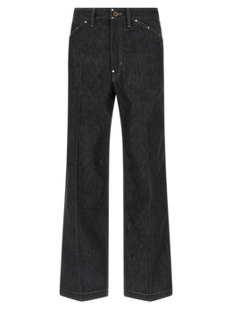 Lemaire Schwarze Baumwolljeans Denim