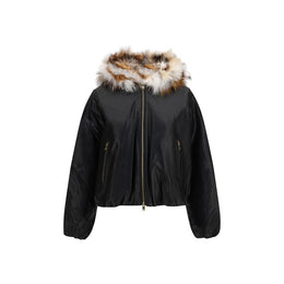 Moose Knuckles Schwarze Lammlederjacke