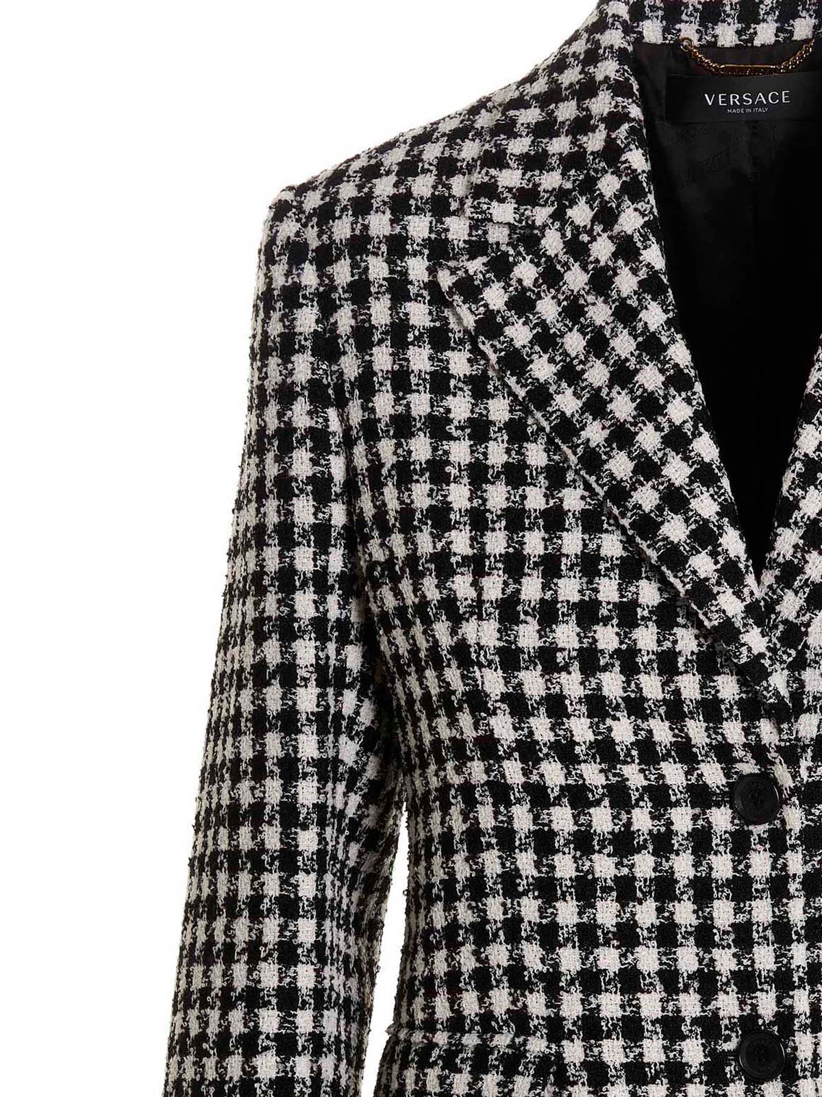 Versace Zweifarbiger Blazer aus reiner Schurwolle