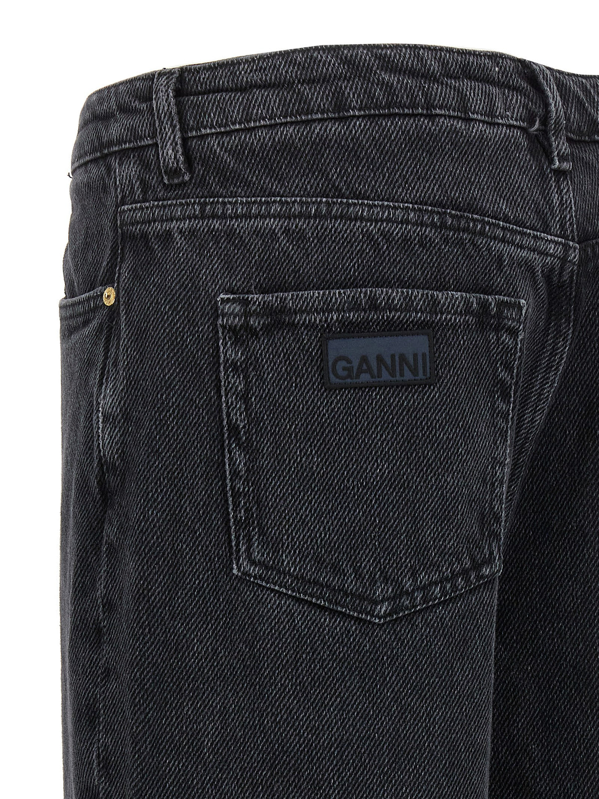 Ganni Schwarze Baumwolljeans Denim