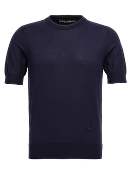 Dolce & Gabbana Blauer Seiden-Cardigan