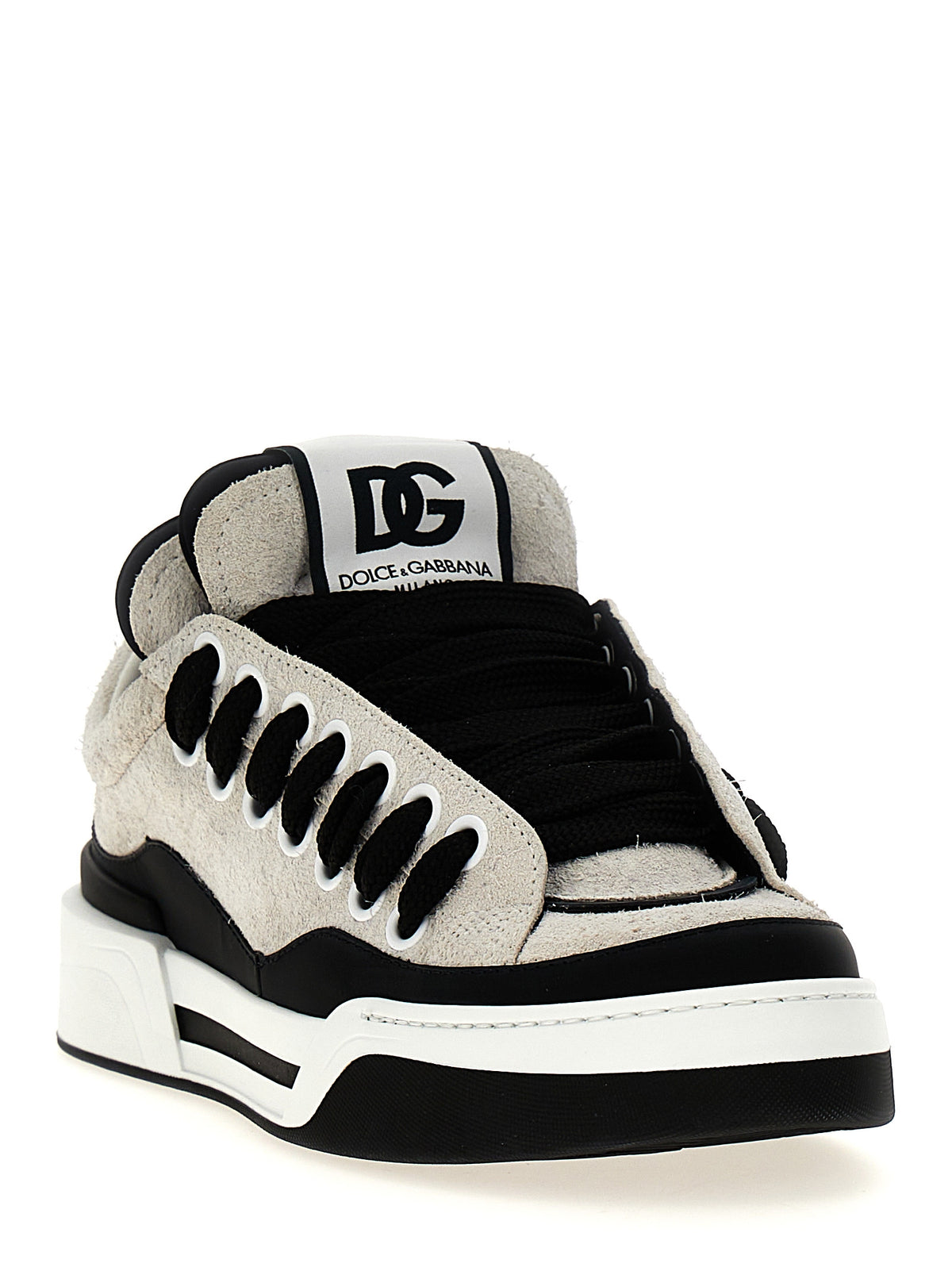 Dolce & Gabbana Zweifarbige Leder-Sneaker im Athletic-Stil