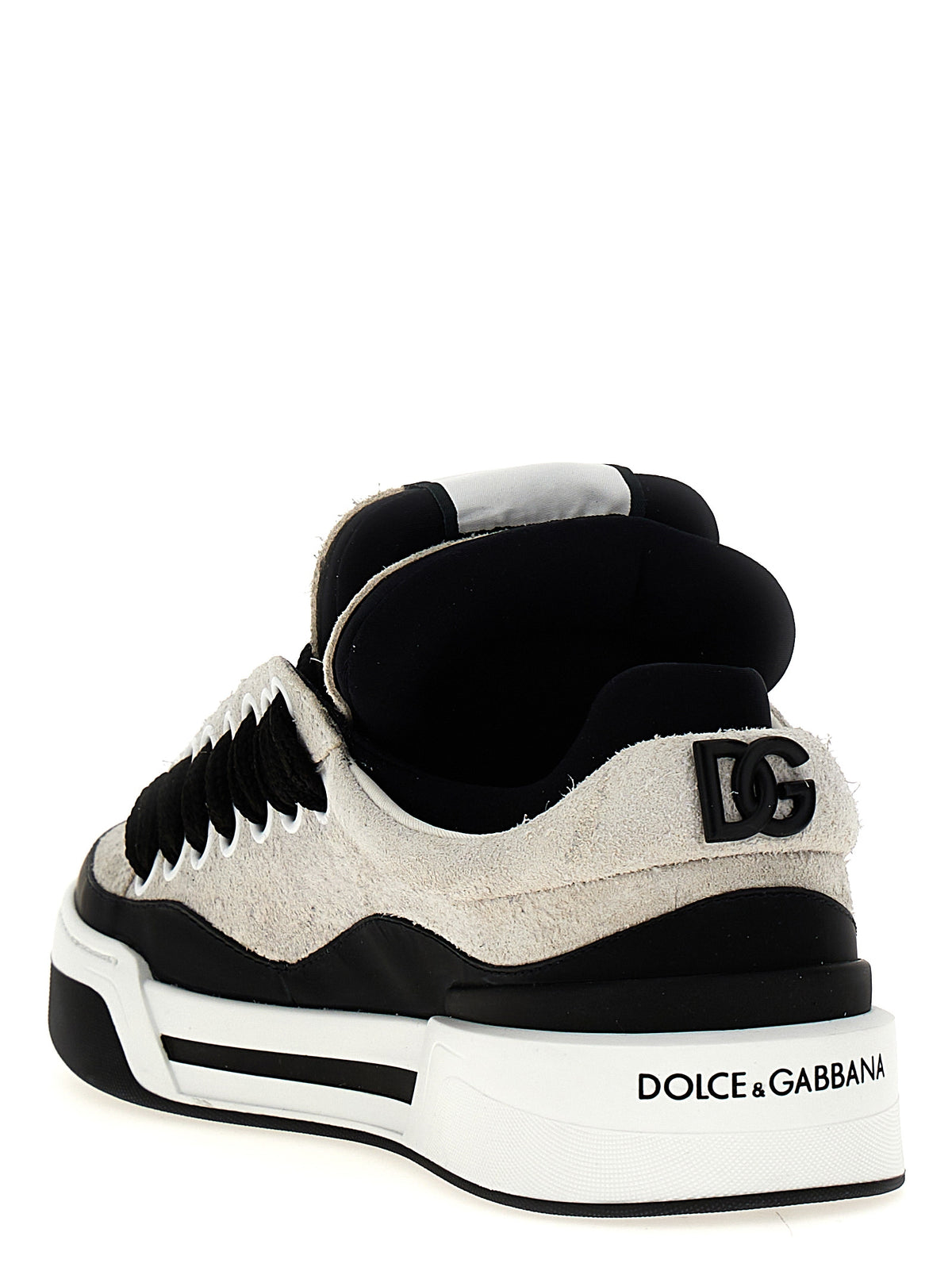 Dolce & Gabbana Zweifarbige Leder-Sneaker im Athletic-Stil