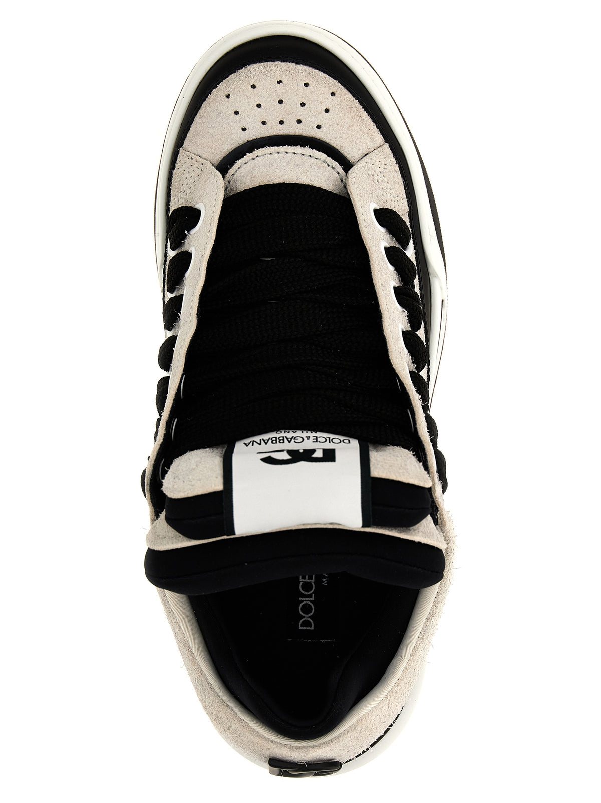 Dolce & Gabbana Zweifarbige Leder-Sneaker im Athletic-Stil