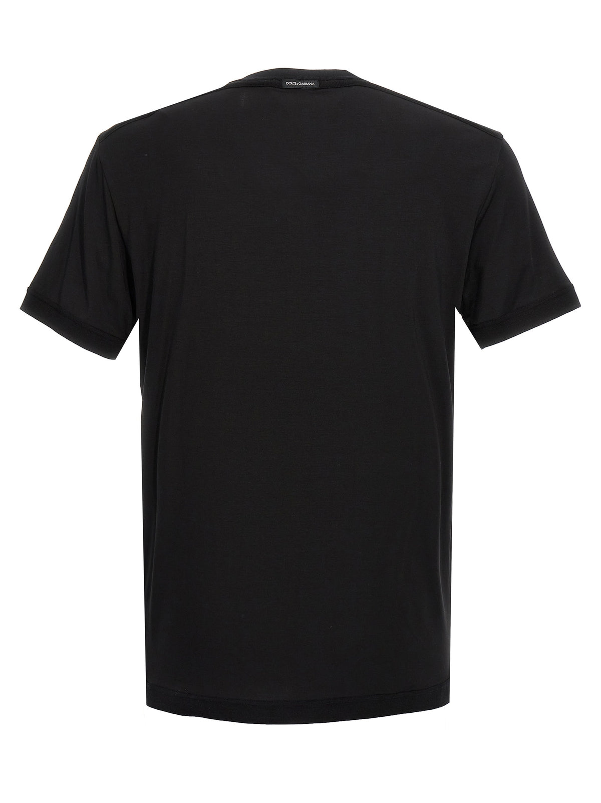 Dolce & Gabbana Schwarzes T-Shirt aus Viskose