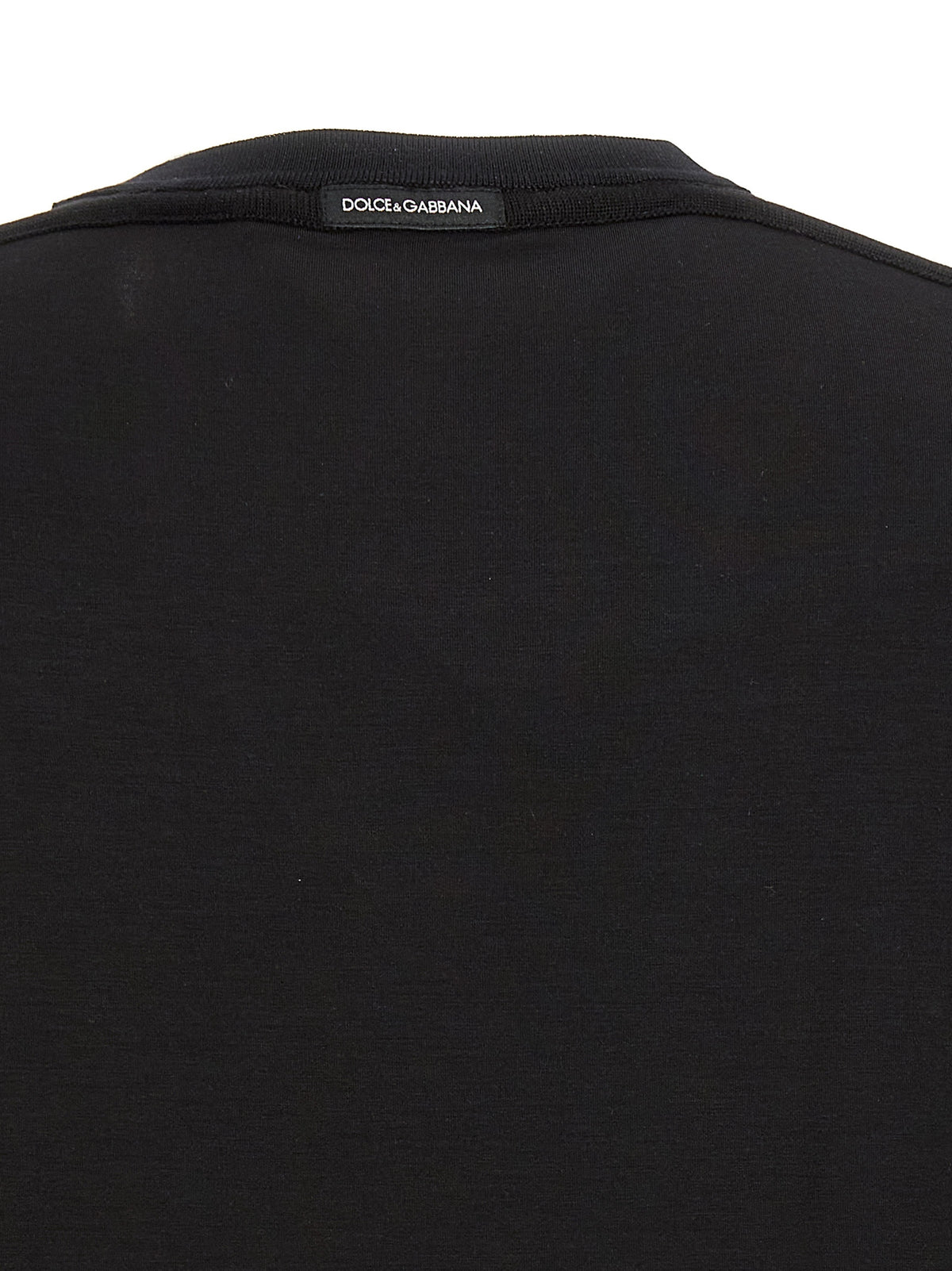 Dolce & Gabbana Schwarzes T-Shirt aus Viskose