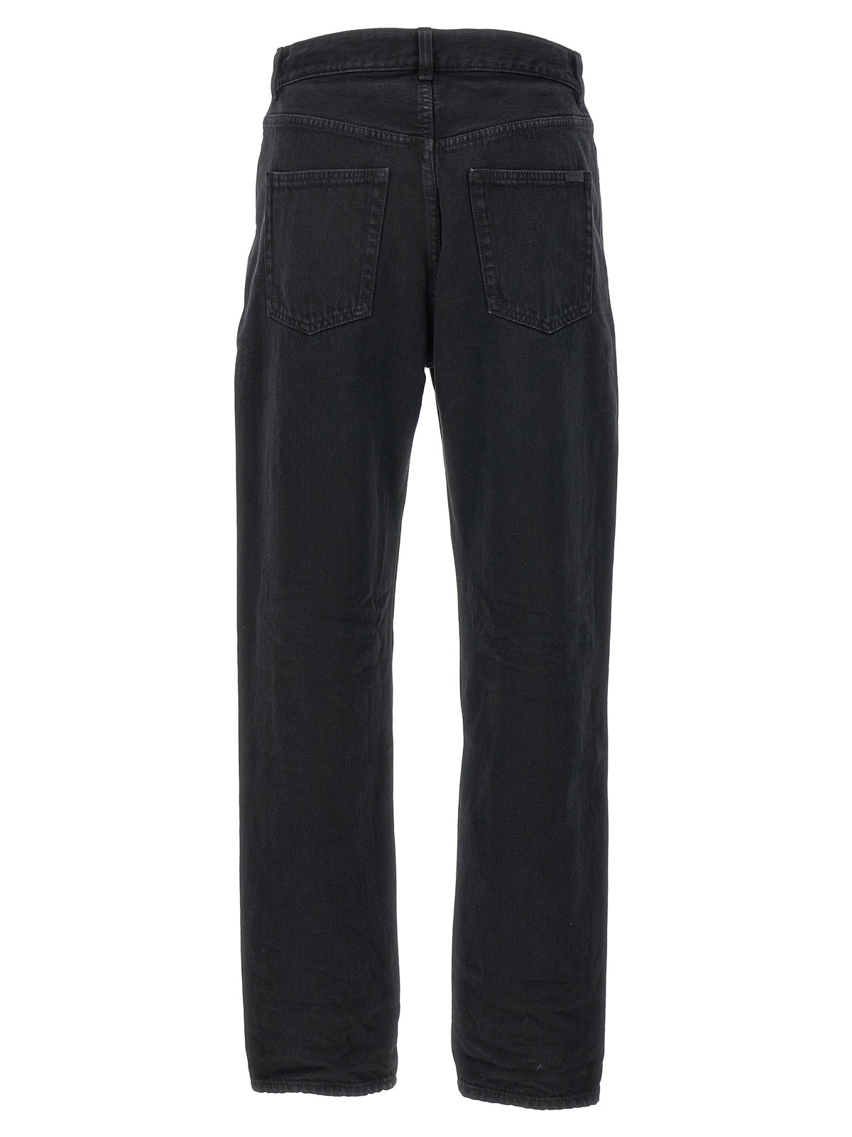 Saint Laurent Schwarze Baumwoll-Jeans mit geradem Bein