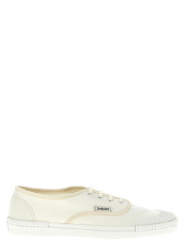 Saint Laurent Weiße Low-Top-Sneaker aus Baumwolle