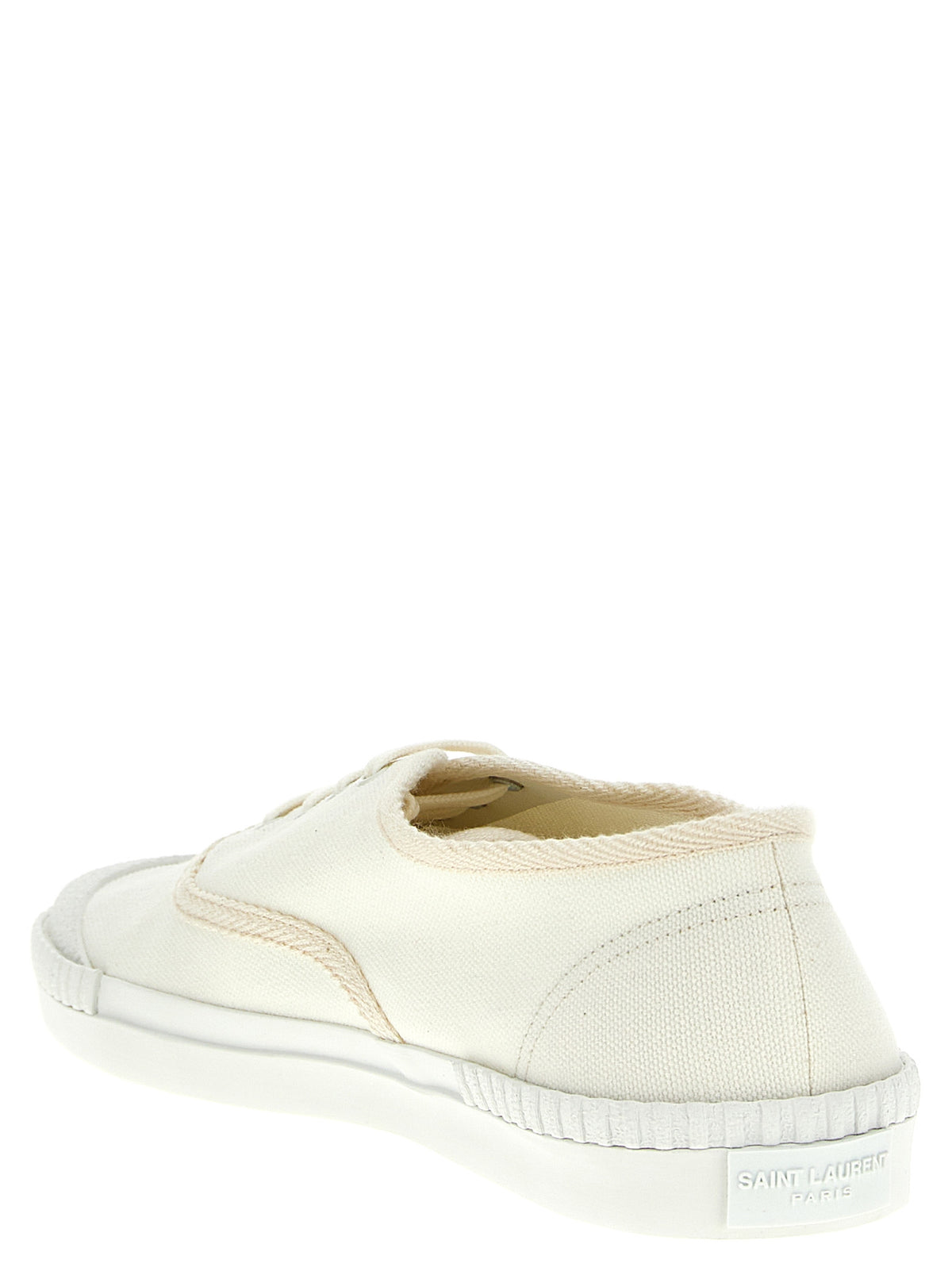 Saint Laurent Weiße Low-Top-Sneaker aus Baumwolle